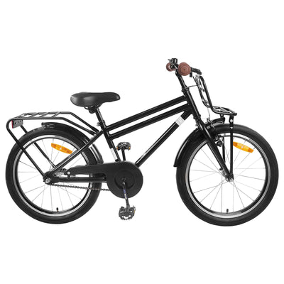 Børnecykel 22 tommer til 7-12 år gammel Sort