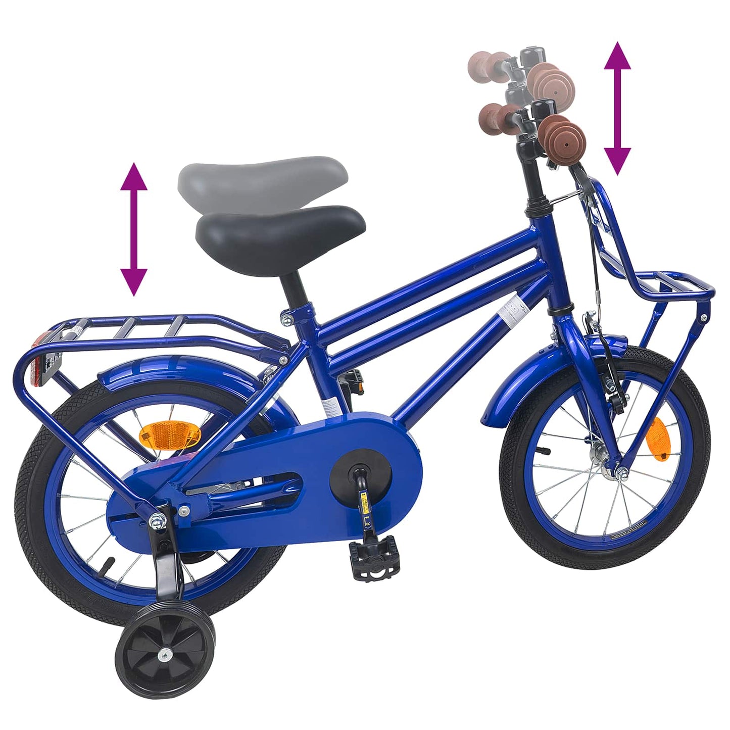 Børnecykel 16 tommer til 4-6 år gamle Mørk blå