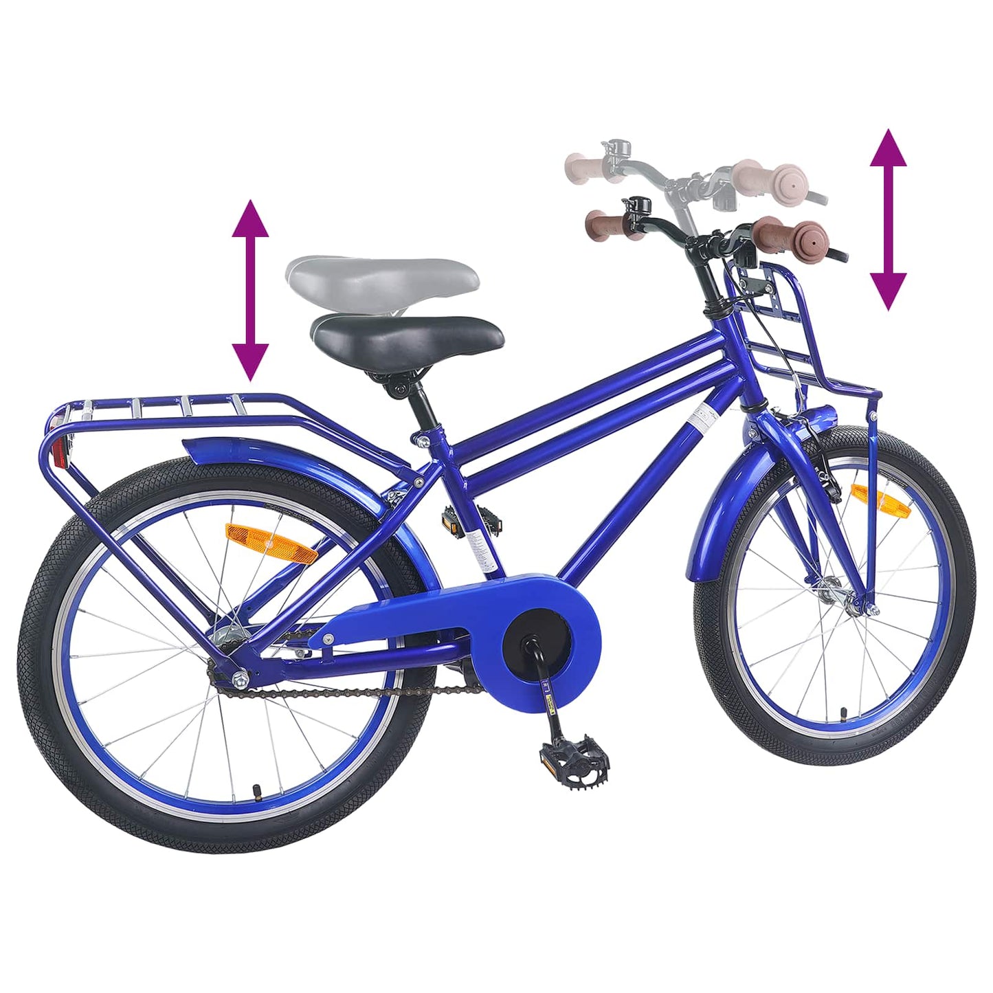 Børnecykel 20 tommer til børn i alderen 6-11 år Mørk blå