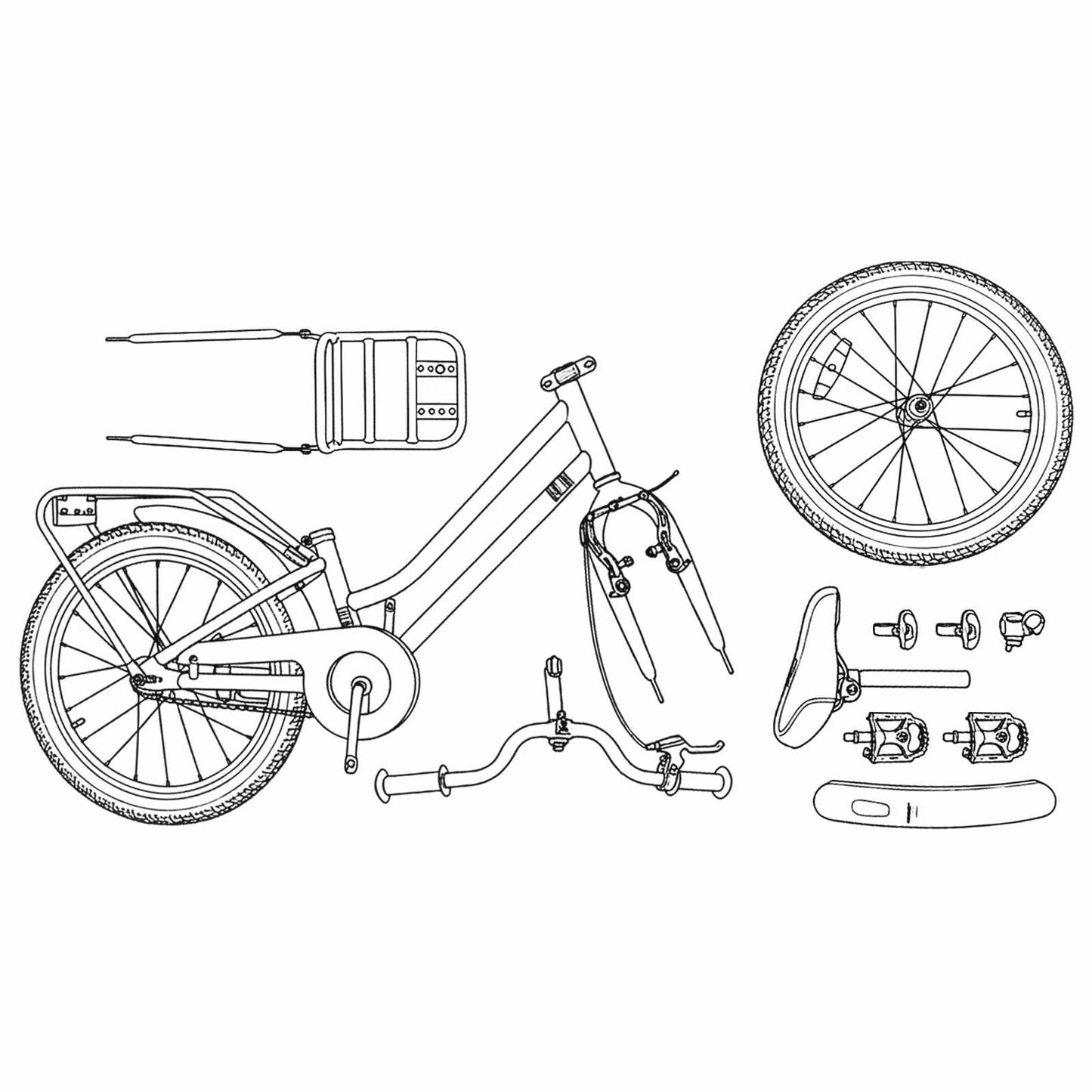Børnecykel 22 tommer til 7-12 år gammel Mørk blå
