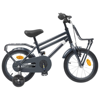 Børnecykel 14 tommer anbefalet til 3-5 år gammel Mørkegrå