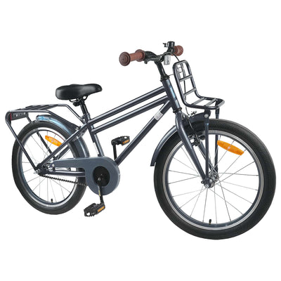 Børnecykel 20 tommer til børn i alderen 6-11 år Mørkegrå