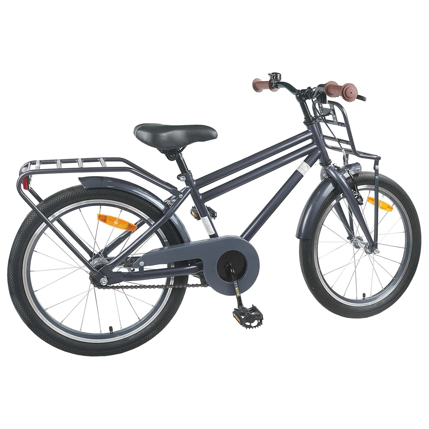 Børnecykel 22 tommer til 7-12 år gammel Mørkegrå