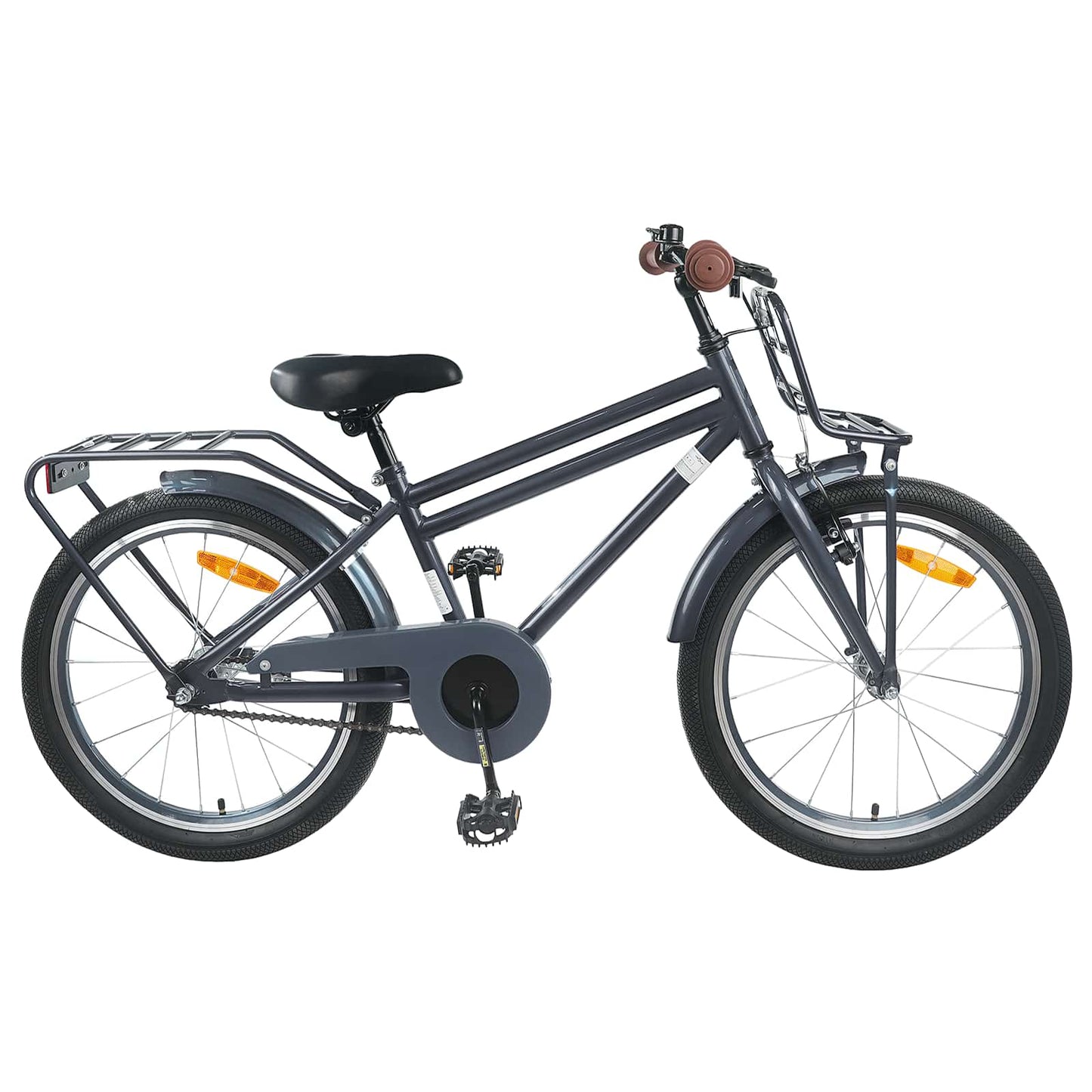 Børnecykel 22 tommer til 7-12 år gammel Mørkegrå