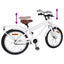 Børnecykel 20 tommer til børn i alderen 6-11 år Hvid