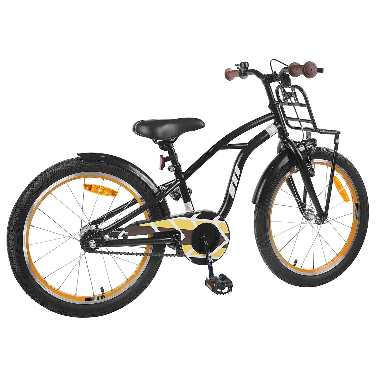 Børnecykel 18 tommer til 5-7 år gammel Sort