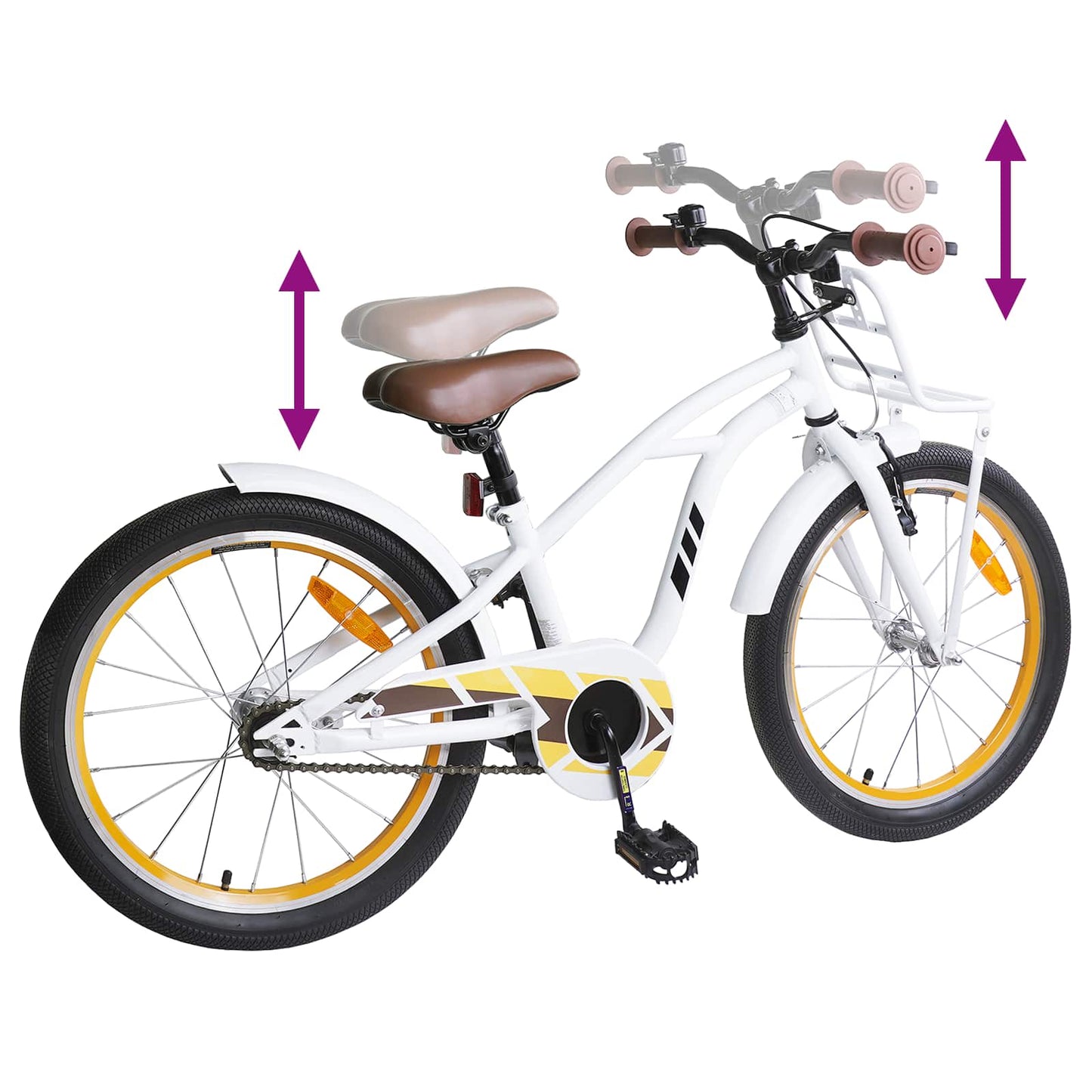 Børnecykel 22 tommer til 7-12 år gammel Hvid