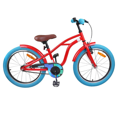 Børnecykel 18 tommer til 5-7 år gammel Rød