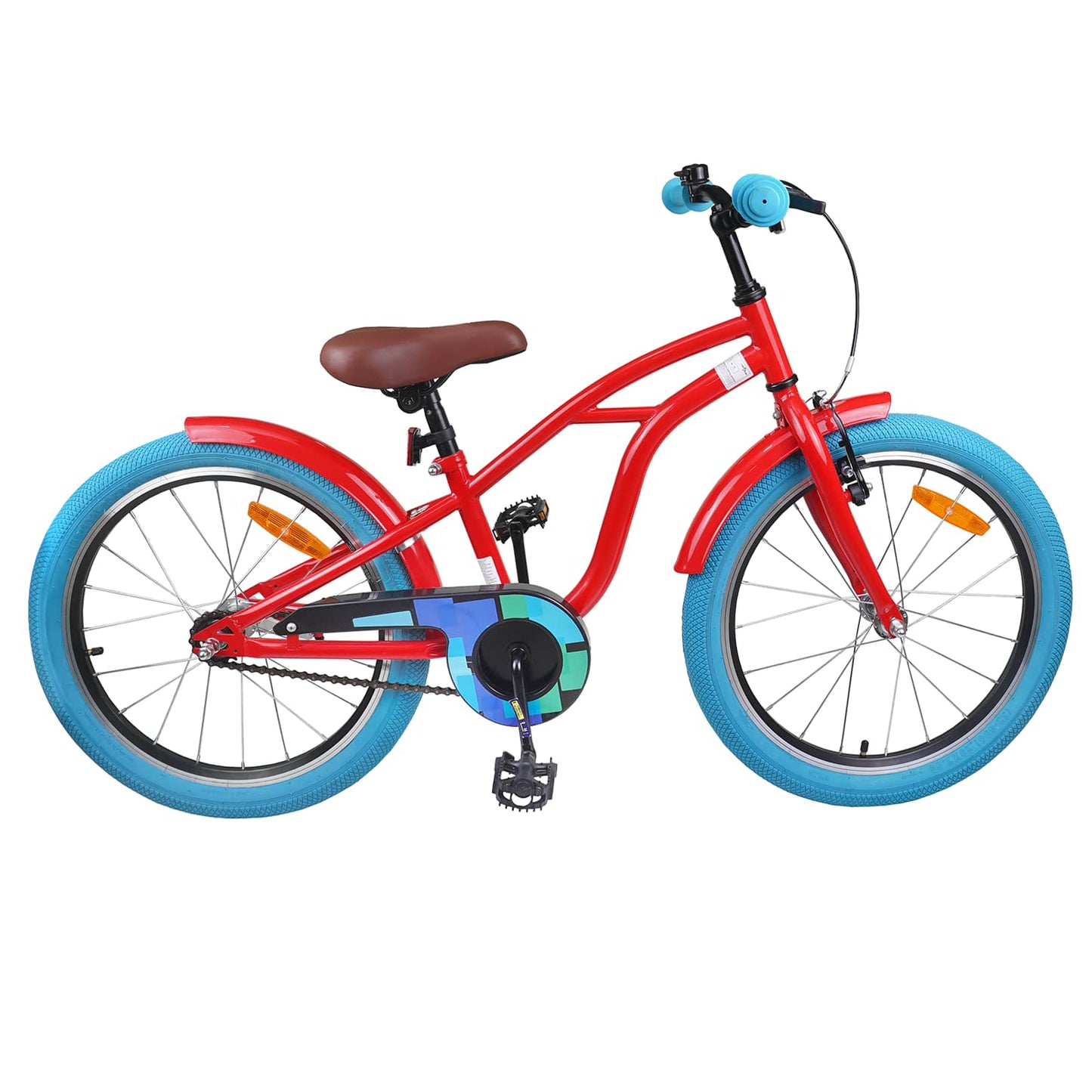 Børnecykel 18 tommer til 5-7 år gammel Rød