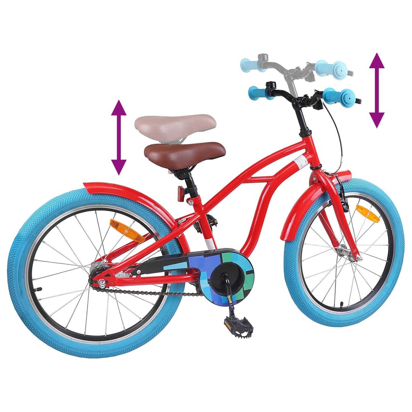 Børnecykel 22 tommer til 7-12 år gammel Rød