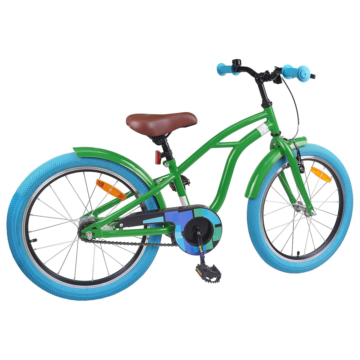 Børnecykel 18 tommer til 5-7 år gammel Grøn