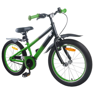 Børnecykel 22 tommer til 7-12 år gammel Grøn Sort