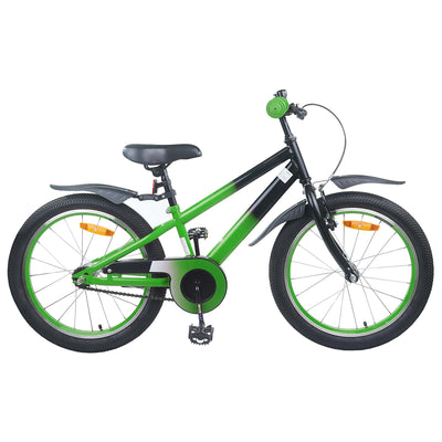 Børnecykel 22 tommer til 7-12 år gammel Grøn Sort