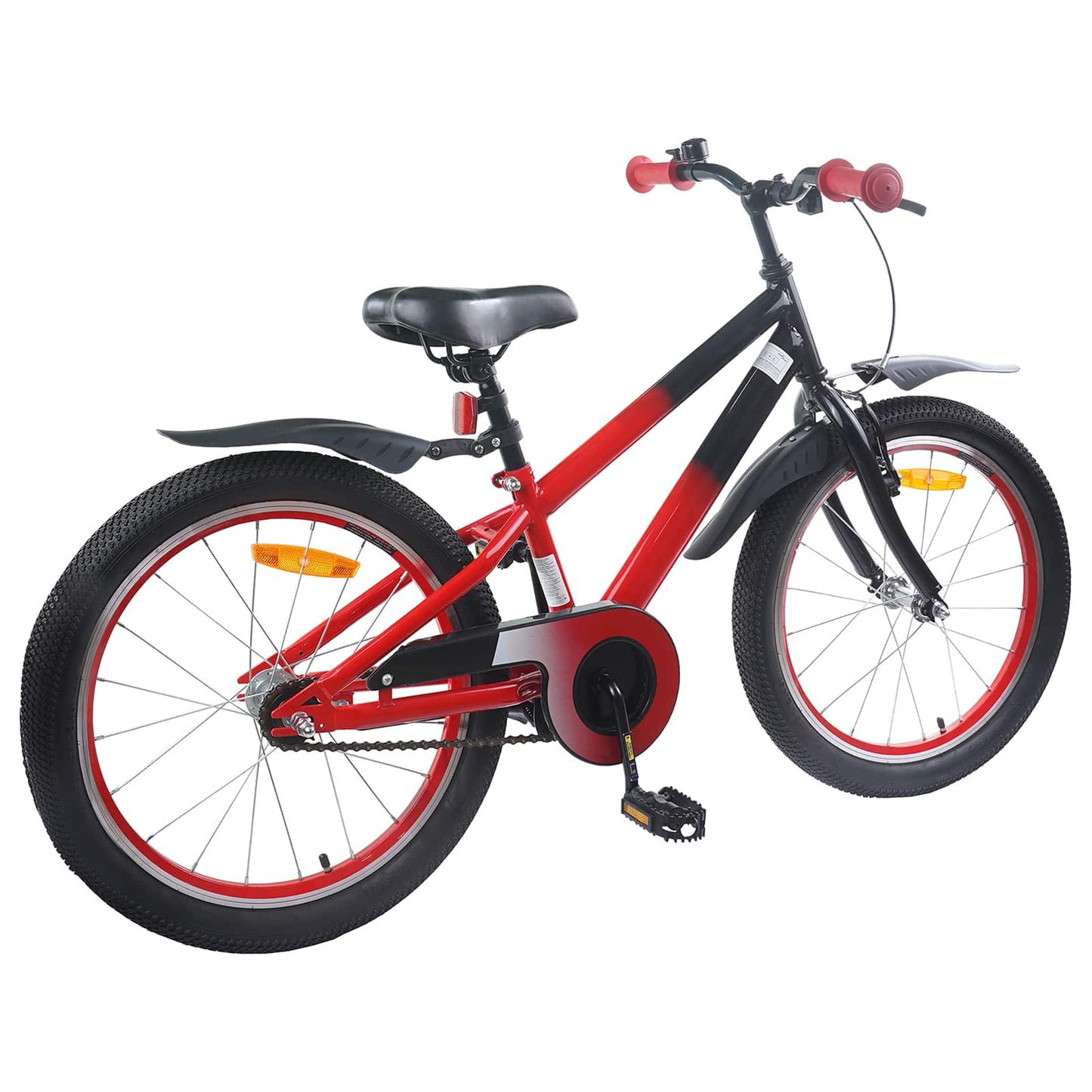 Børnecykel 20 tommer til børn i alderen 6-11 år Rød og Sort