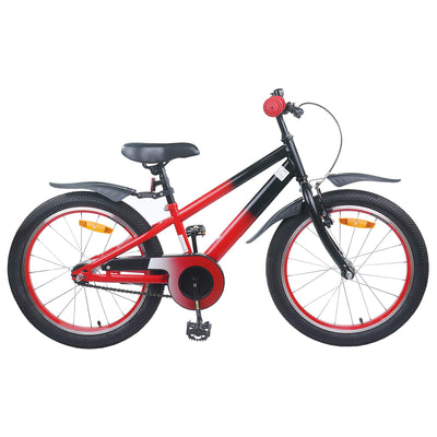 Børnecykel 20 tommer til børn i alderen 6-11 år Rød Sort