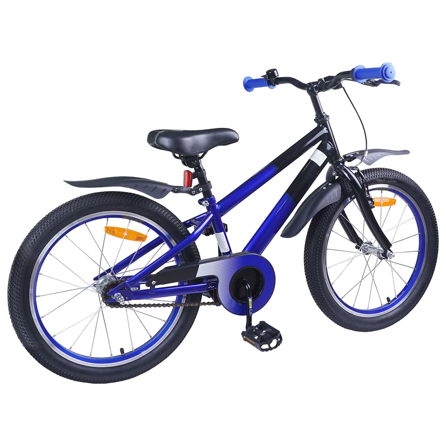 Børnecykel 18 tommer til 5-7 år gammel Blå Sort