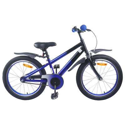 Børnecykel 20 tommer til børn i alderen 6-11 år Blå Sort
