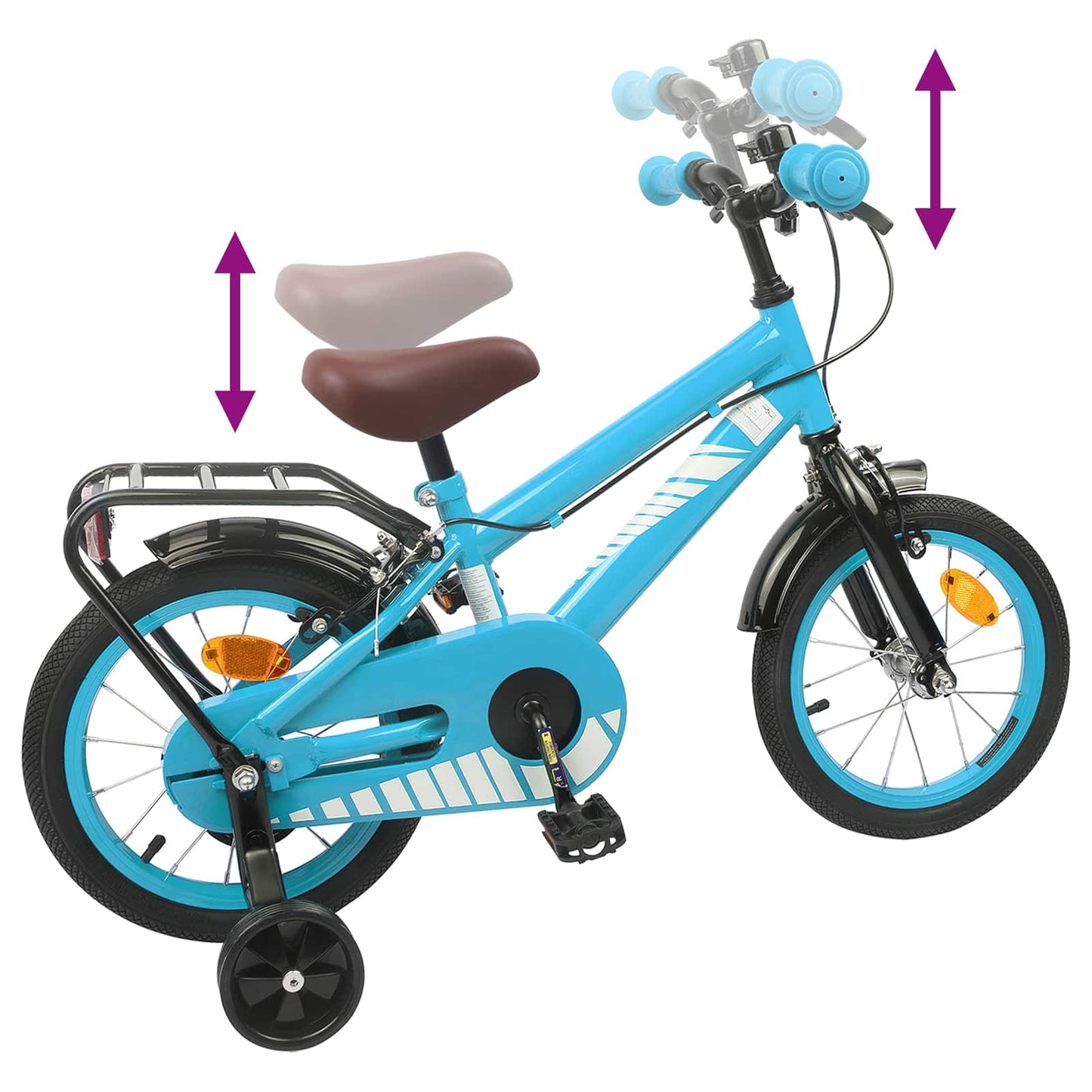 Børnecykel 14 tommer anbefalet til 3-5 år gammel Lyseblå