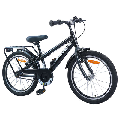 Børnecykel 18 tommer til 5-7 år gammel Sort