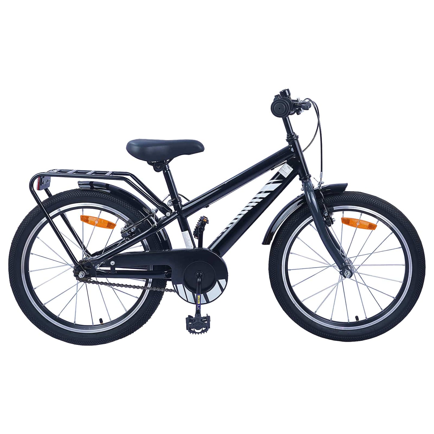 Børnecykel 20 tommer til børn i alderen 6-11 år Sort