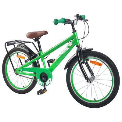 Børnecykel 18 tommer til 5-7 år gammel Grøn