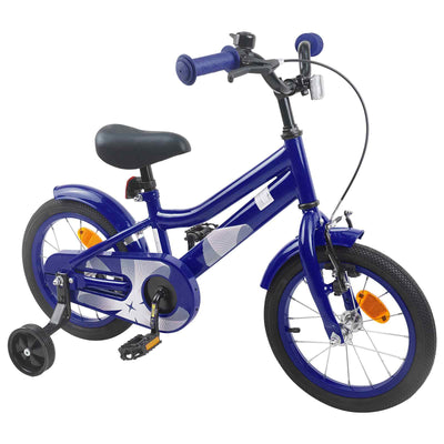 Børnecykel 14 tommer anbefalet til 3-5 år gammel Mørk blå