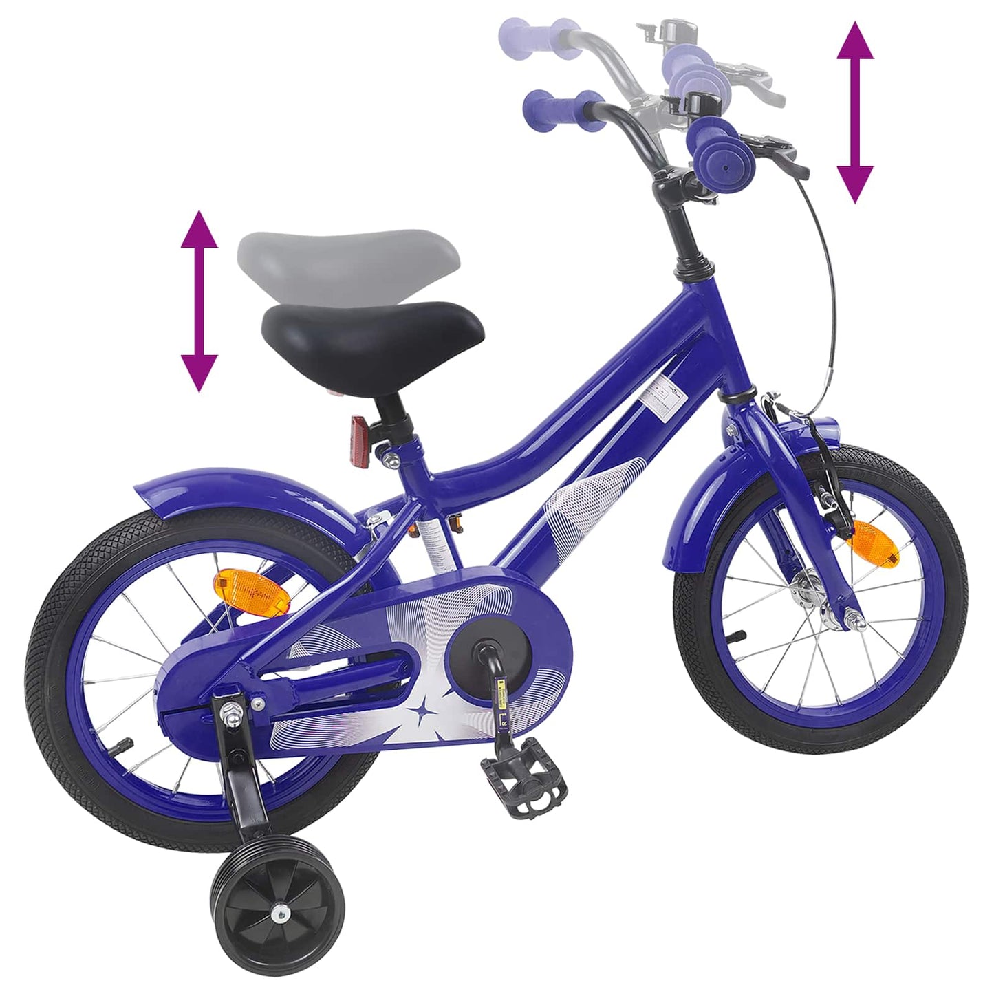 Børnecykel 16 tommer til 4-6 år gamle Mørk blå