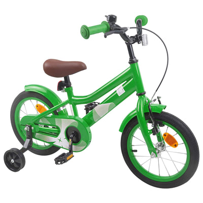 Børnecykel 16 tommer til 4-6 år gamle Grøn