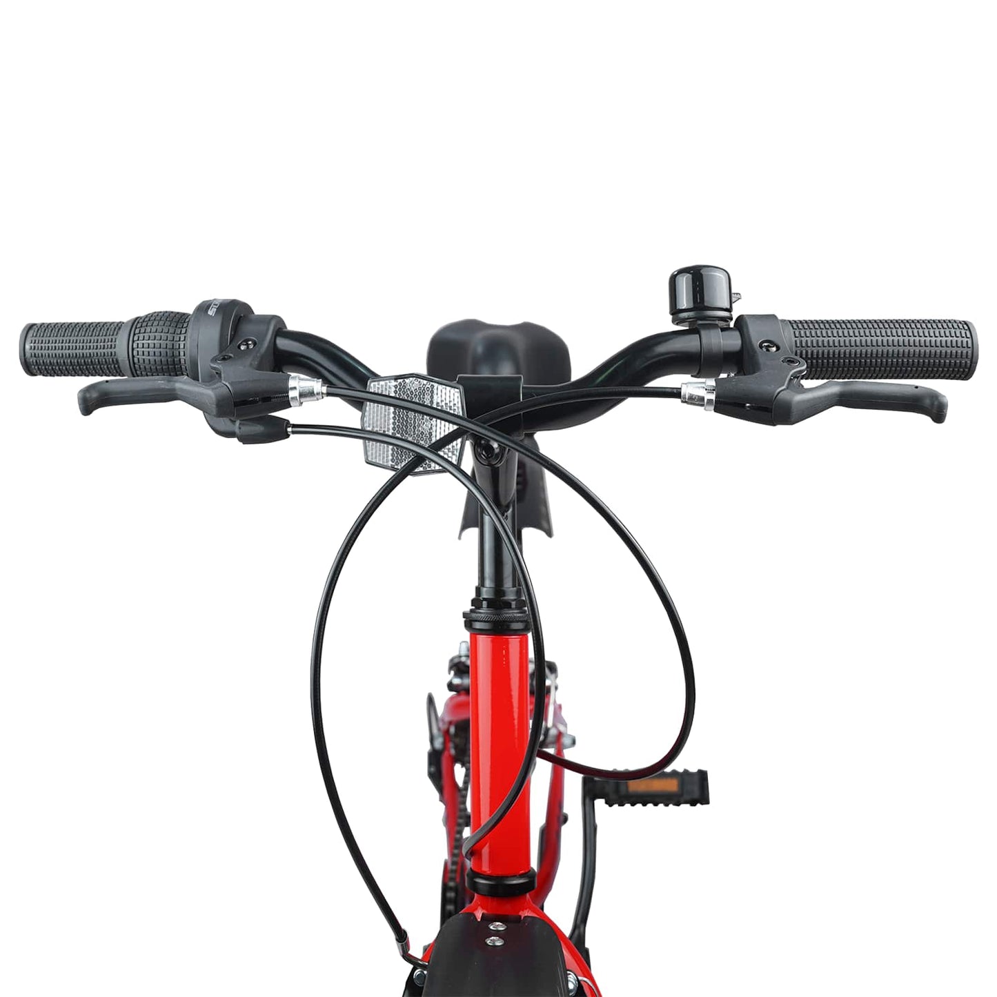 Børnecykel 24 tommer 6-Speed til 8-12 år Rød
