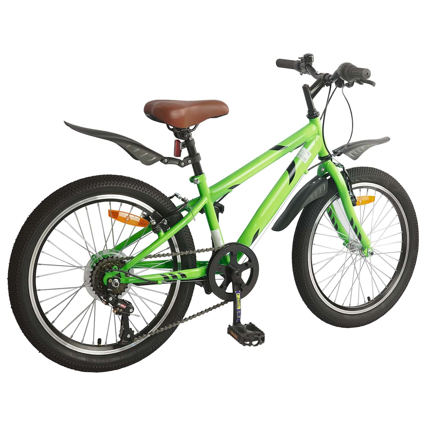 Børnecykel 24 tommer 6-Speed til 8-12 år Grøn