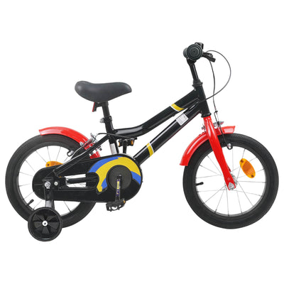 Børnecykel 14 tommer anbefalet til 3-5 år gammel Sort rød