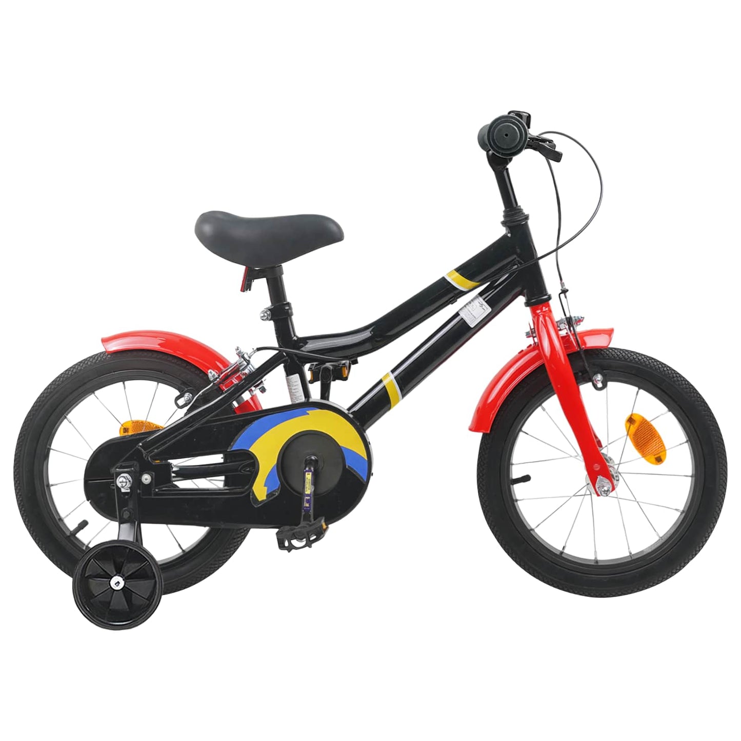 Børnecykel 16 tommer til 4-6 år gamle Sort rød