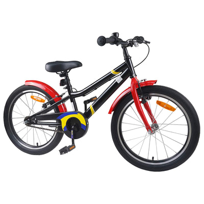 Børnecykel 24 tommer til 8-12 år Sort rød