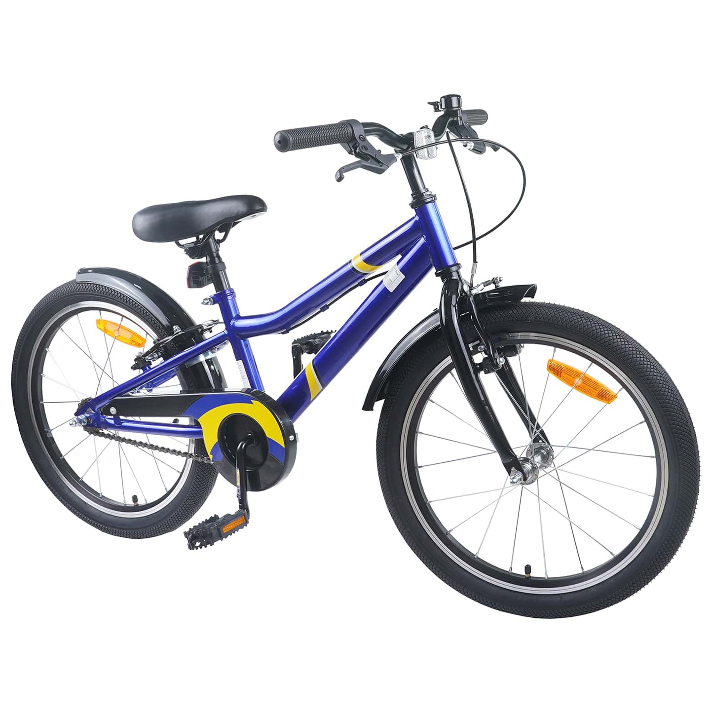 Børnecykel 18 tommer til 5-7 år gammel Blå Sort