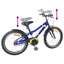 Børnecykel 18 tommer til 5-7 år gammel Blå Sort