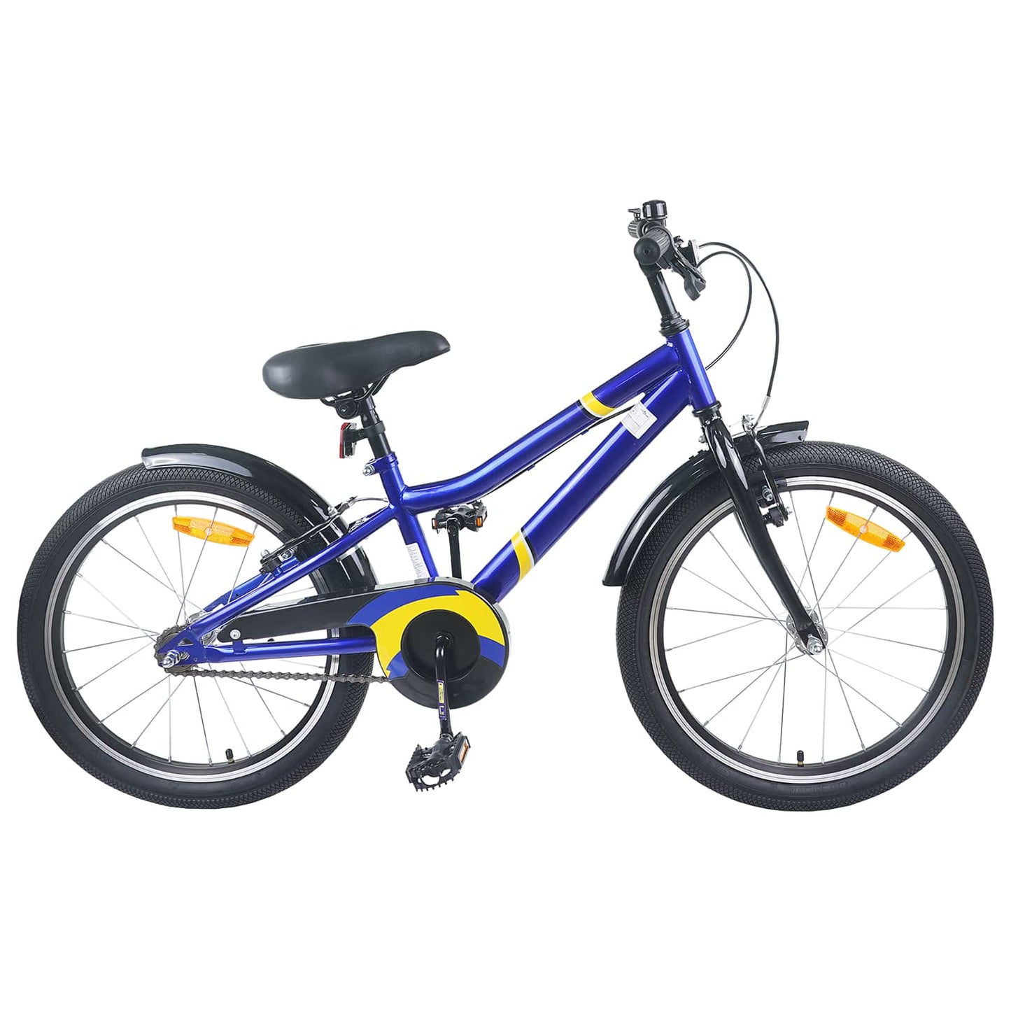 Børnecykel 18 tommer til 5-7 år gammel Blå Sort