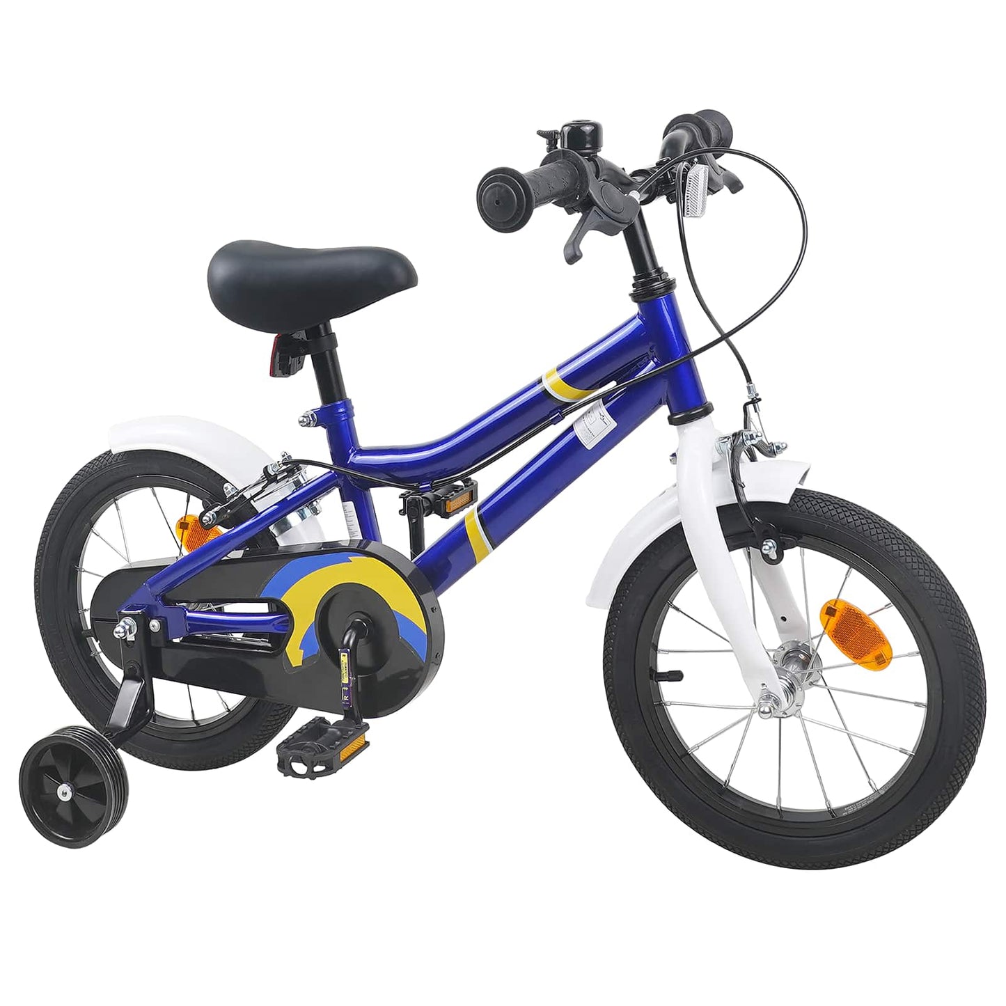 Børnecykel 14 tommer anbefalet til 3-5 år gammel Blå hvid