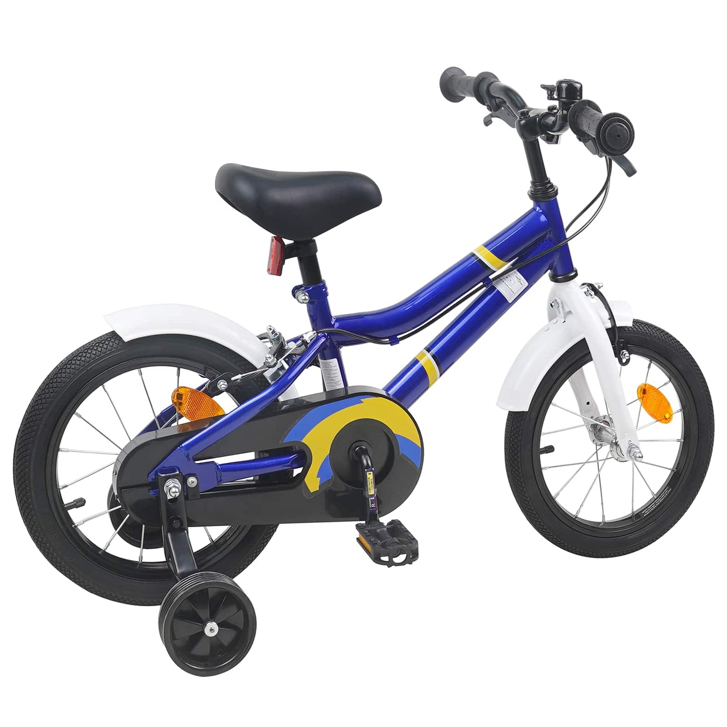 Børnecykel 16 tommer til 4-6 år gamle Blå hvid