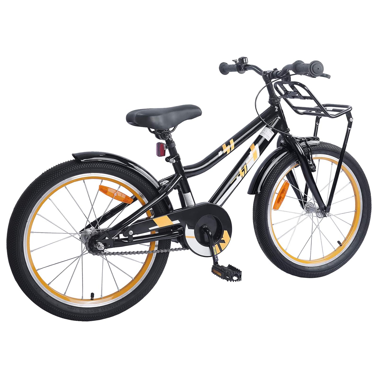 Børnecykel 20 tommer til børn i alderen 6-11 år Orange Sort