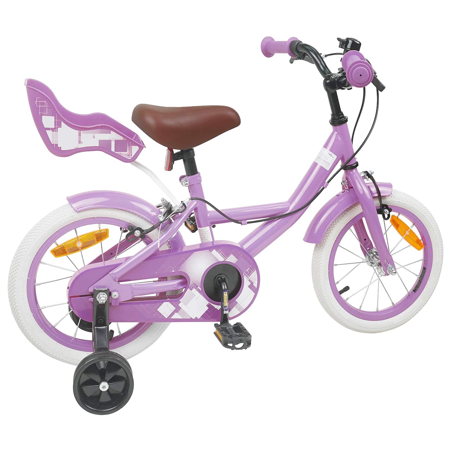 Børnecykel 16 tommer til 4-6 år gamle Lilla