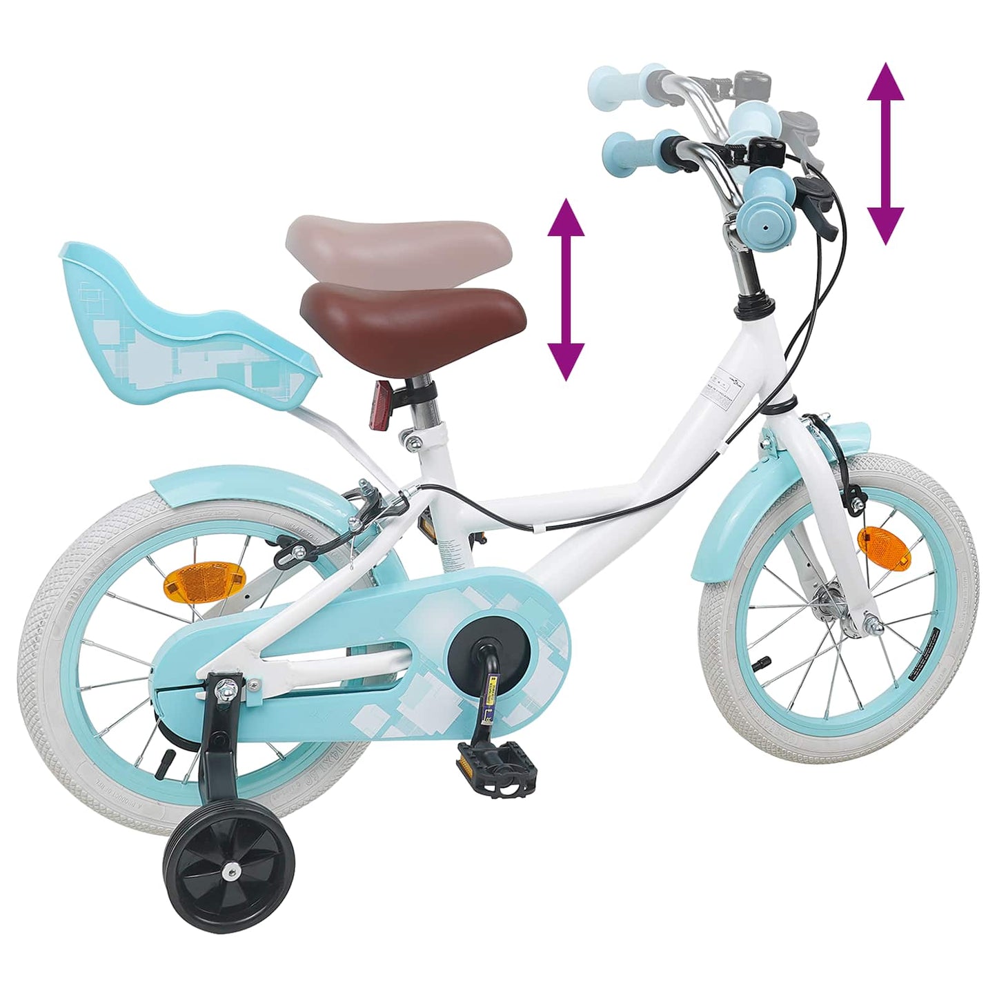Børnecykel 16 tommer til 4-6 år gamle Hvid