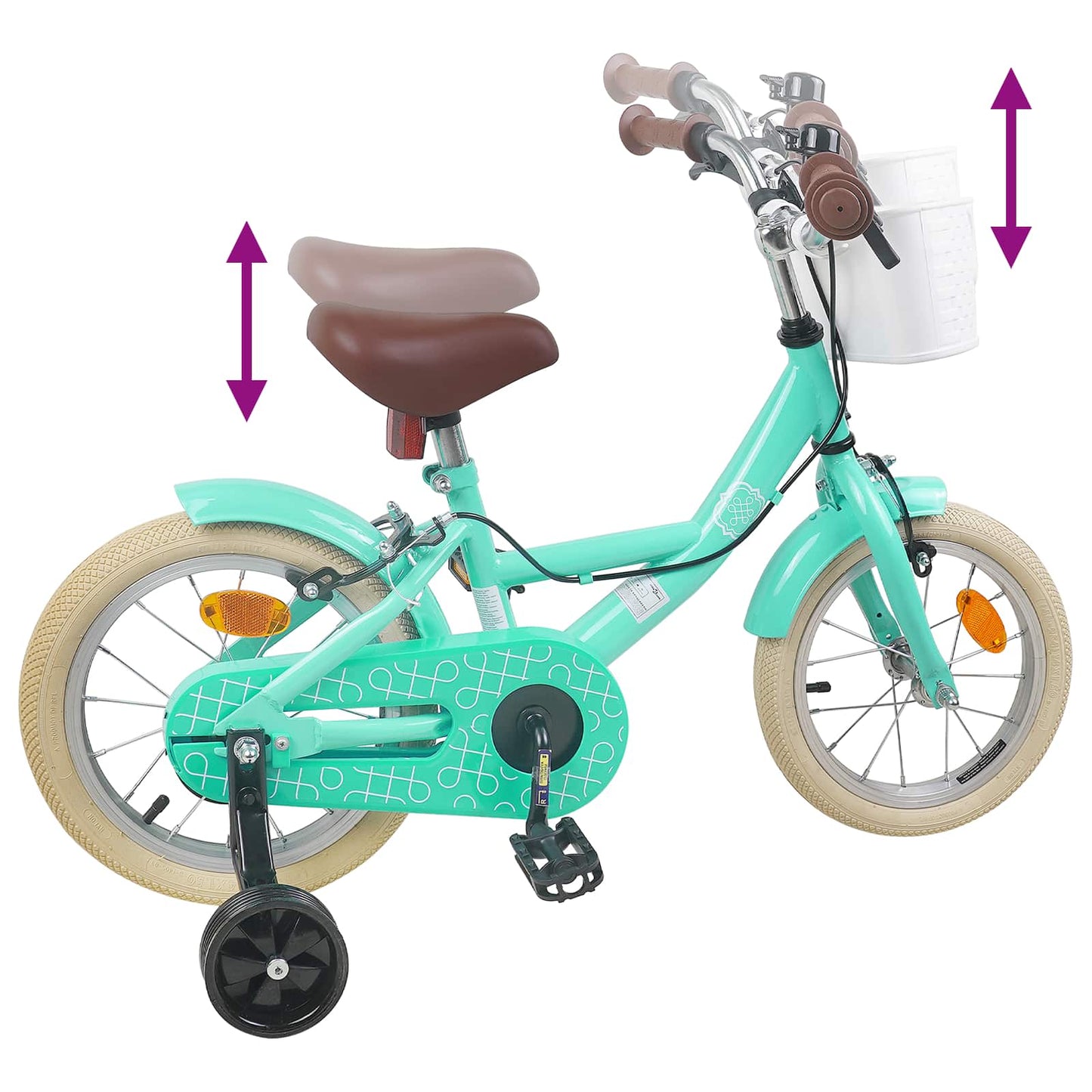 Børnecykel 12 tommer til 2-4 år gamle Havgrøn