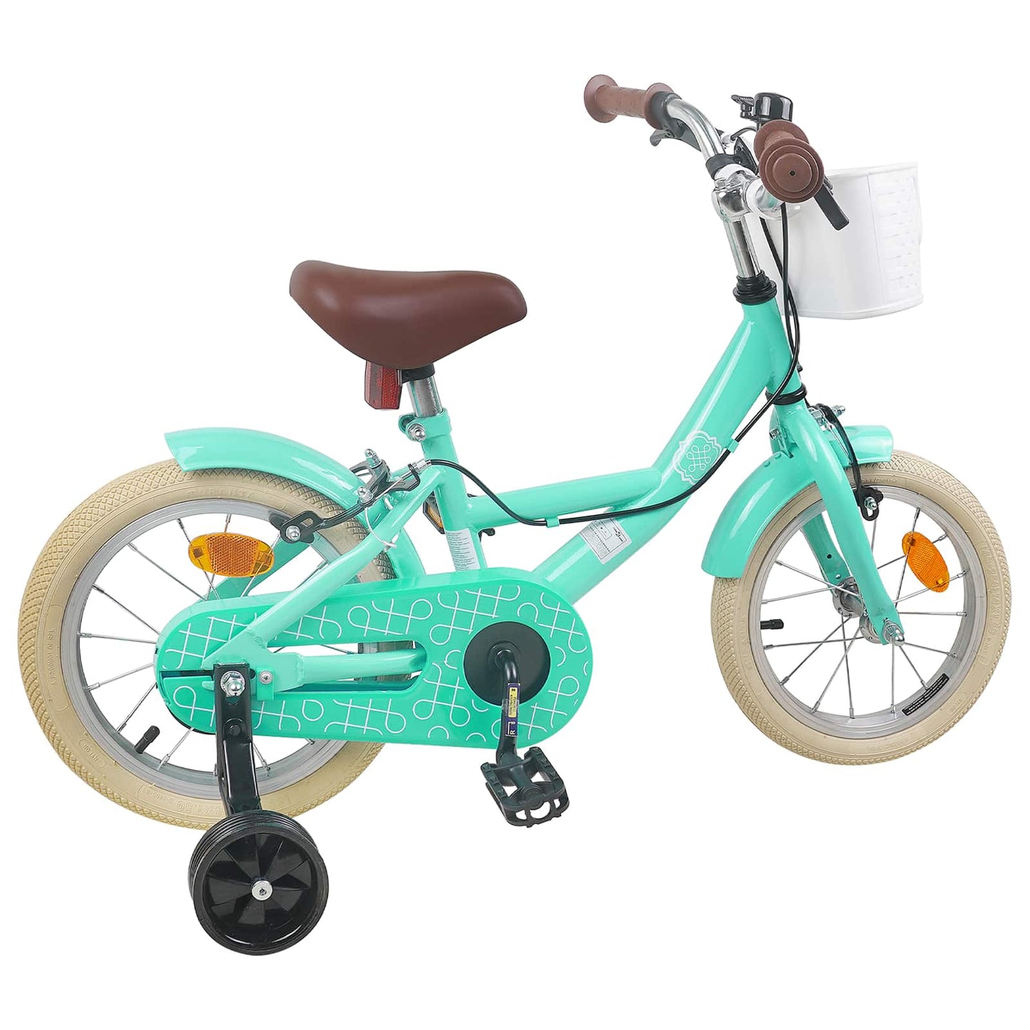 Børnecykel 14 tommer anbefalet til 3-5 år gammel Havgrøn