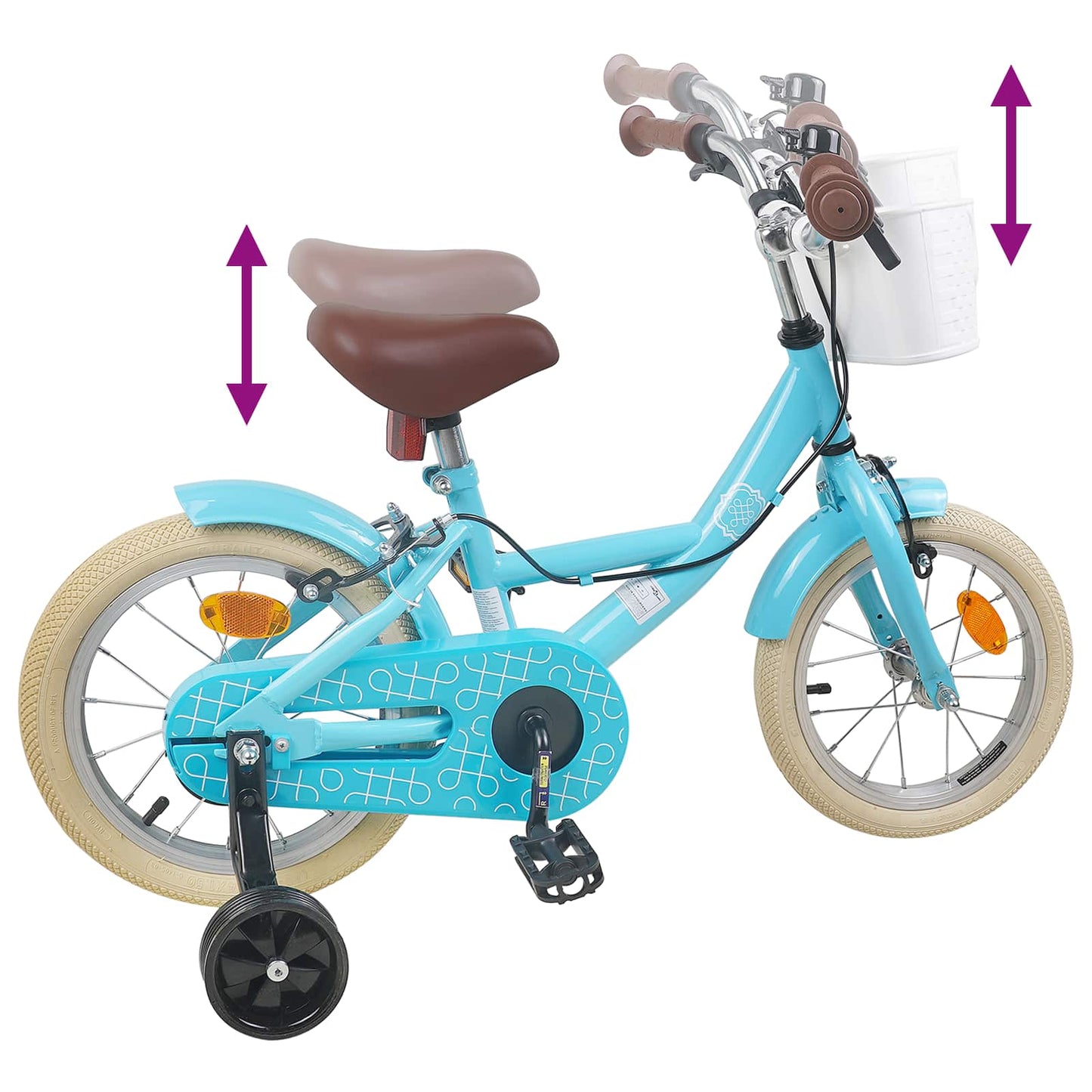 Børnecykel 16 tommer til 4-6 år gamle Lyseblå