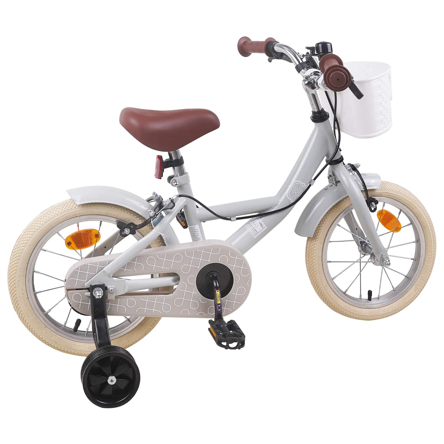 Børnecykel 16 tommer til 4-6 år gamle Lysegrå
