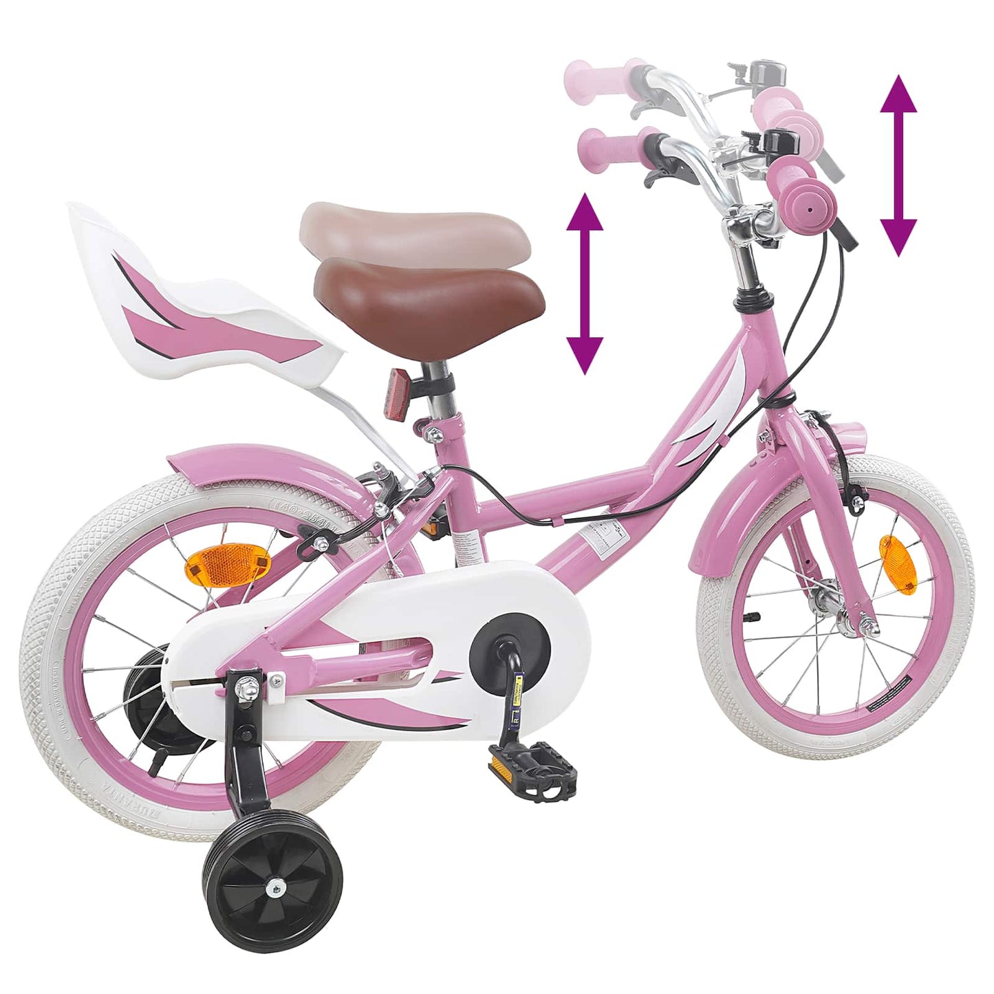 Børnecykel 14 tommer anbefalet til 3-5 år gammel Lys pink