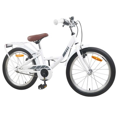 Børnecykel 20 tommer til børn i alderen 6-11 år Hvid