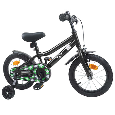 Børnecykel 14 tommer anbefalet til 3-5 år gammel Sort