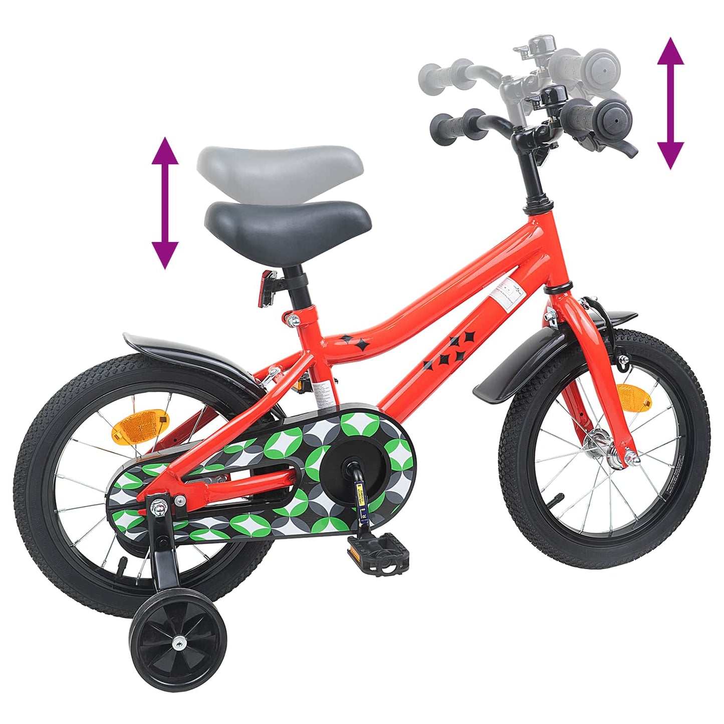 Børnecykel 12 tommer til 2-4 år gamle Rød