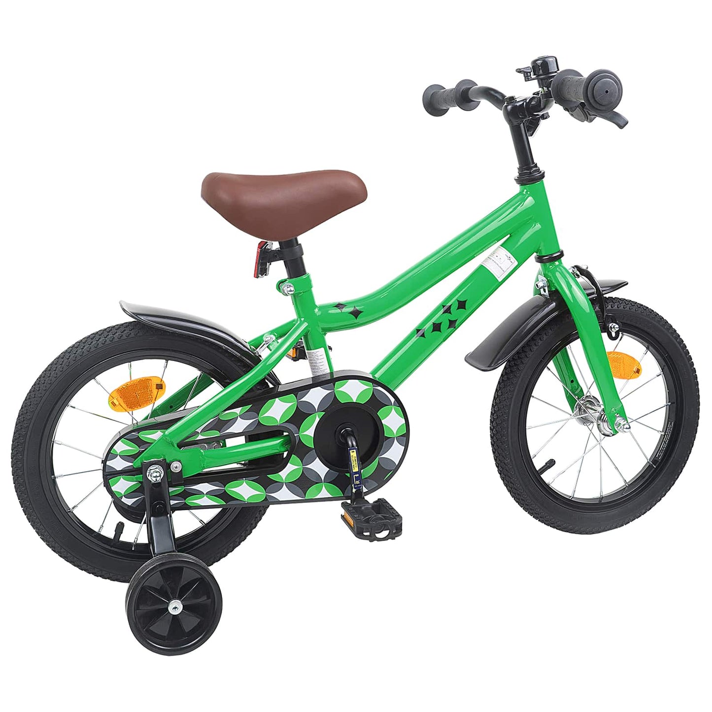 Børnecykel 16 tommer til 4-6 år gamle Grøn